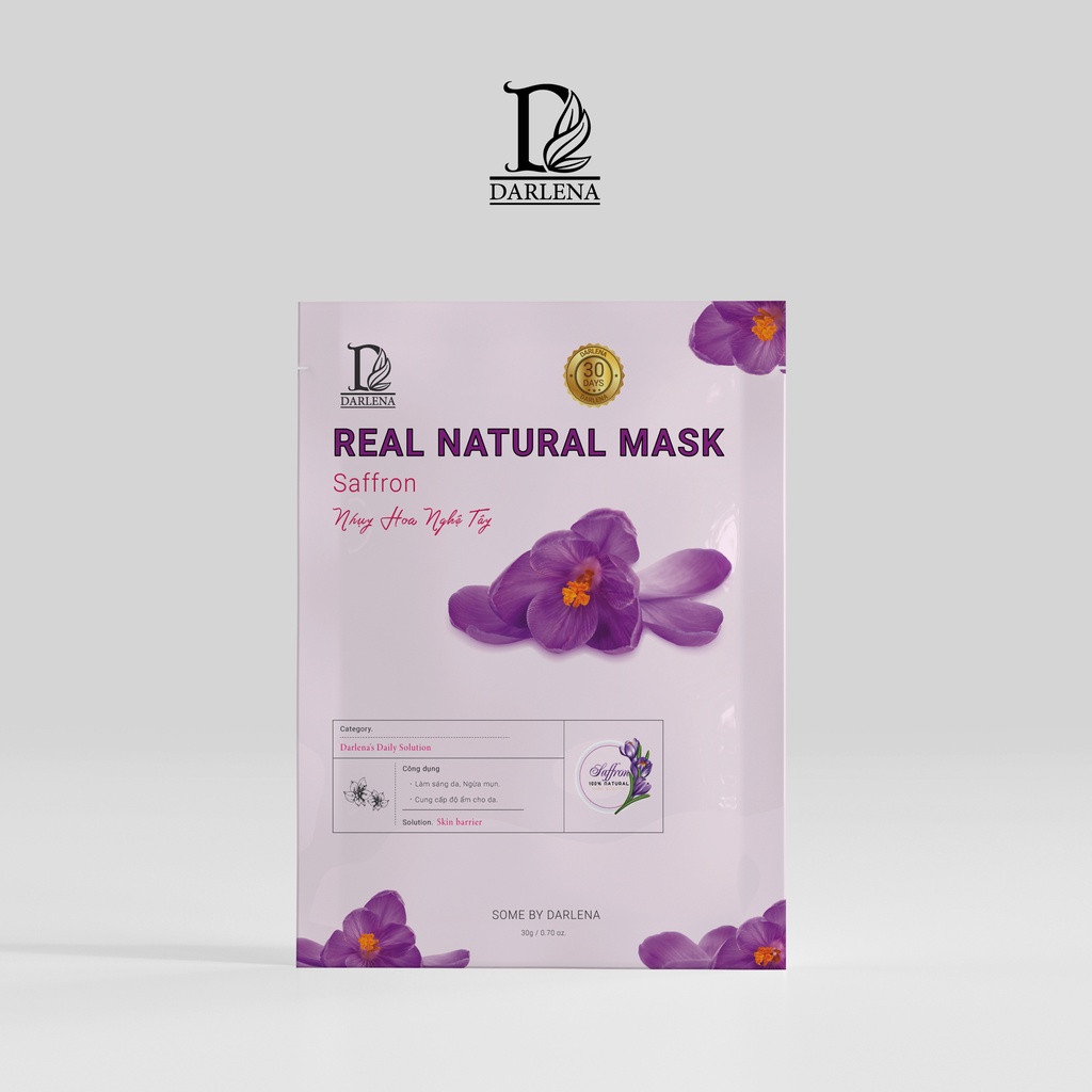 Mặt nạ dưỡng da chiết xuất nhụy hoa nghệ tây tặng kèm sơ rum trắng da