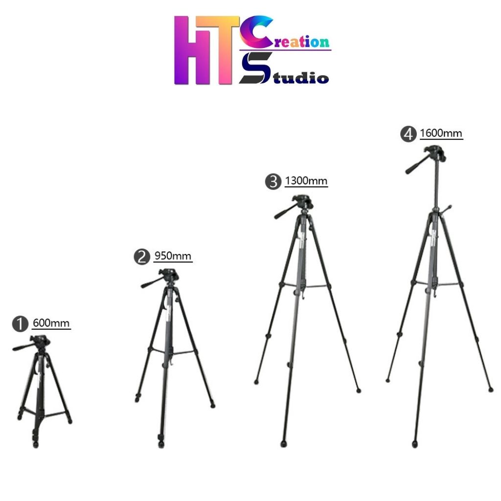 Chân Máy Ảnh Tripod Weifeng WT-3540, khung nhôm cao cấp, cao 1.6m chịu tải 3kg, chụp ảnh quay phim livestream - Tặng kẹp