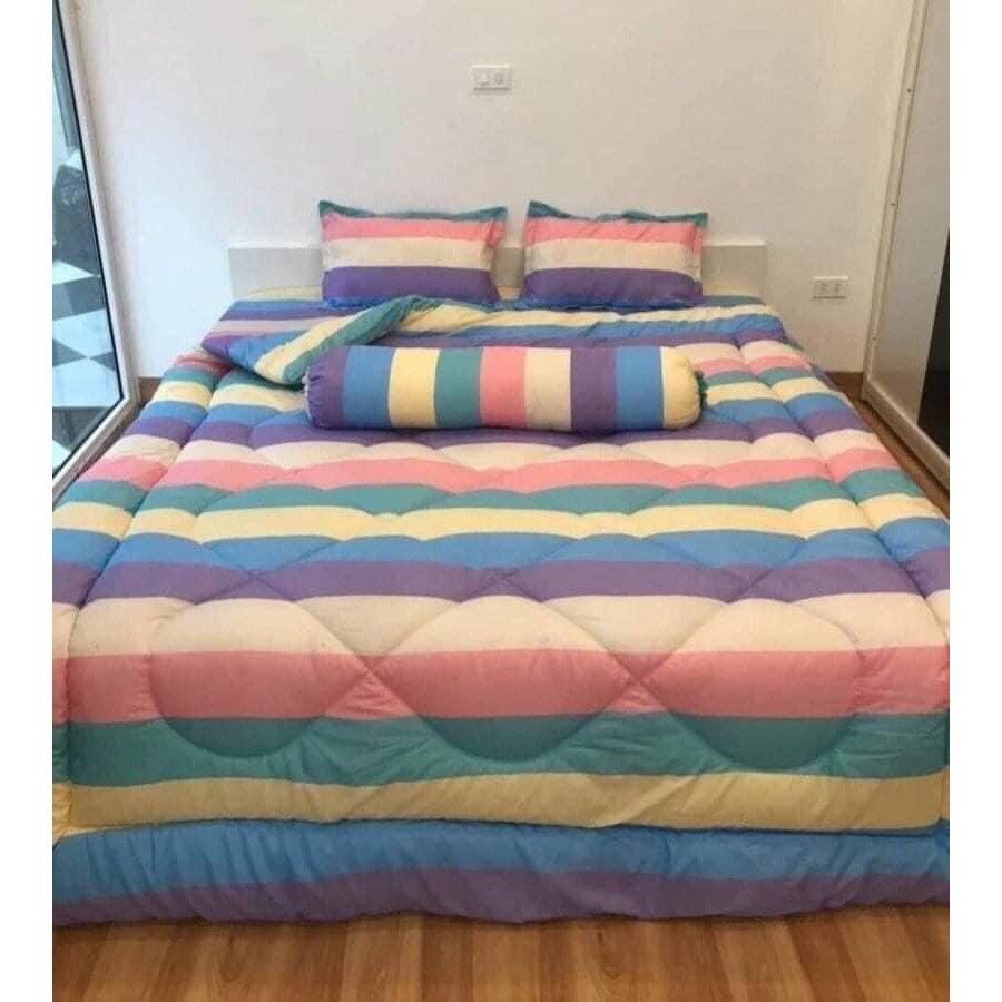 Bộ Chăn Ga Gối Cotton Poly Đáng Yêu, Chăn Ga Hàn Quốc Hàng Cao Cấp