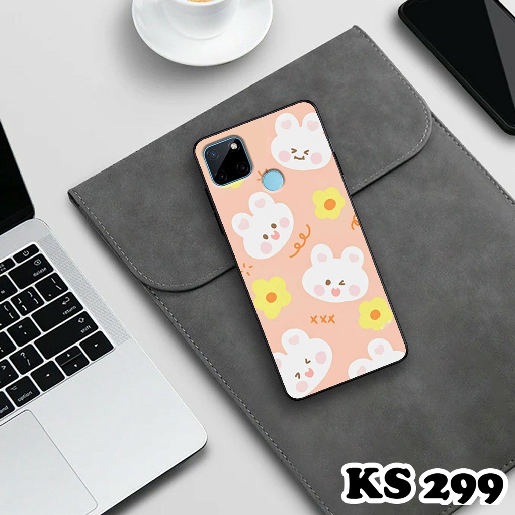 Ốp lưng Oppo Realme C21y - Realme C21 - Ốp Oppo in hình Gấu&amp;Thỏ siêu xinh - Lưng nhám viền TPU