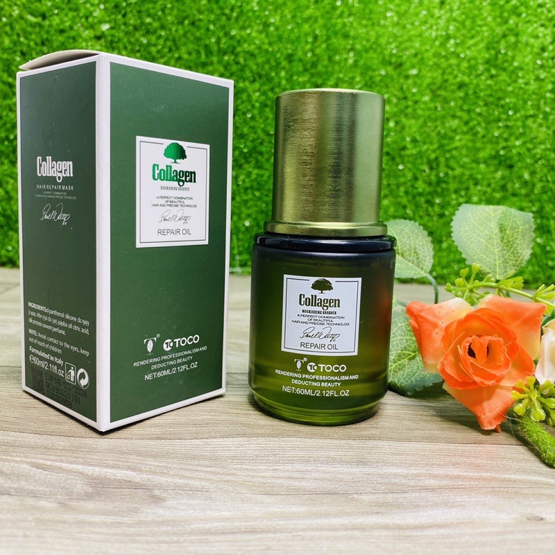 TINH DẦU DƯỠNG TÓC TOCO COLLAGEN  60ml - SIÊU PHỤC HỒI TÓC HƯ TỔN