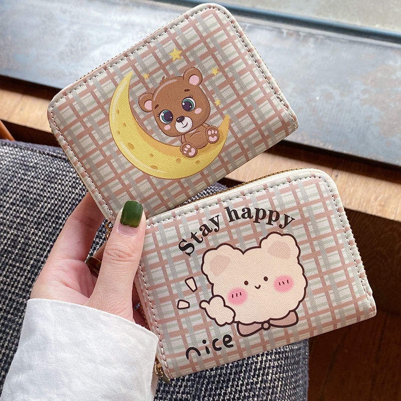 Ví đựng thẻ nhiều ngăn cỡ lớn in họa tiết hoạt hình đáng yêu chống khử từ