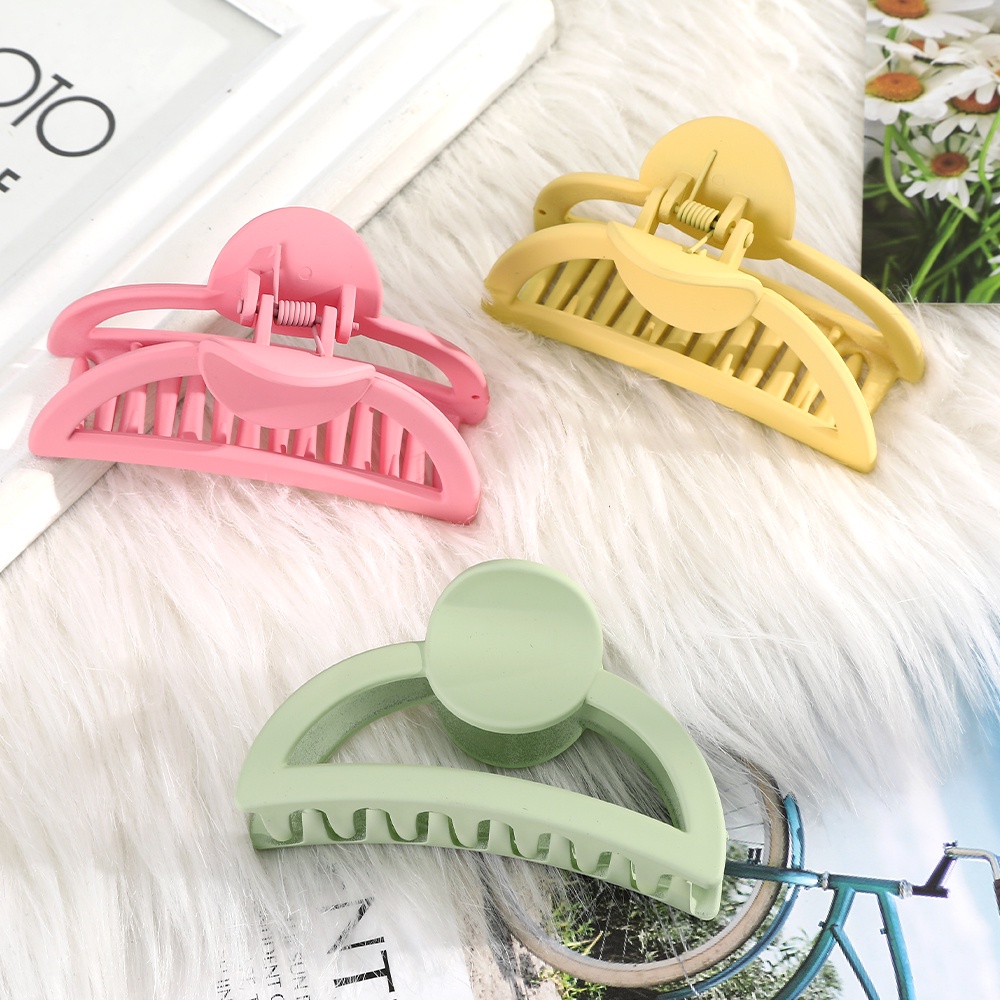 Kẹp Tóc Haimeikang Bằng Nhựa Resin Mặt Nhám Đơn Giản Cỡ Nhỏ Thời Trang Mùa Hè Kiểu Hàn Quốc