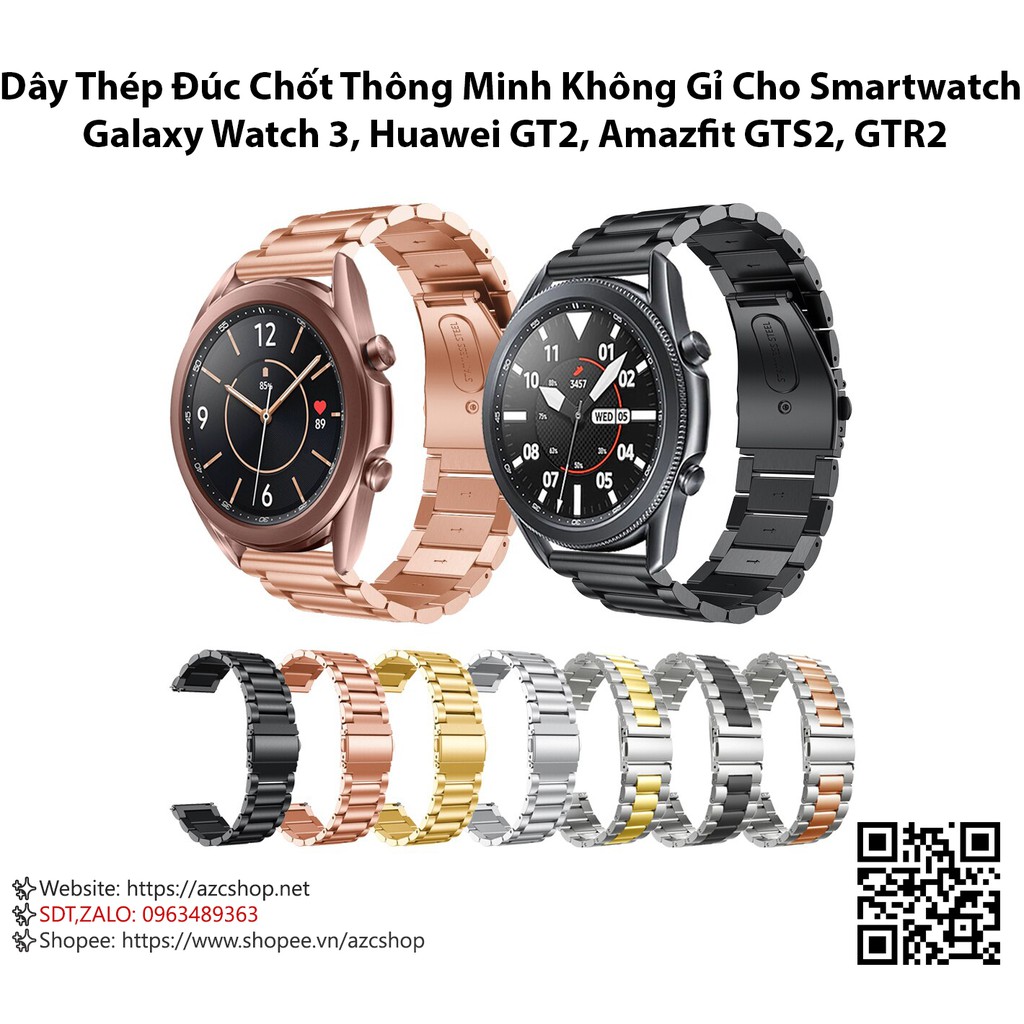 Dây Thép Đúc Chốt Thông Minh Không Gỉ Cho Smartwatch - Galaxy Watch 3, Huawei GT2, Amazfit GTS2