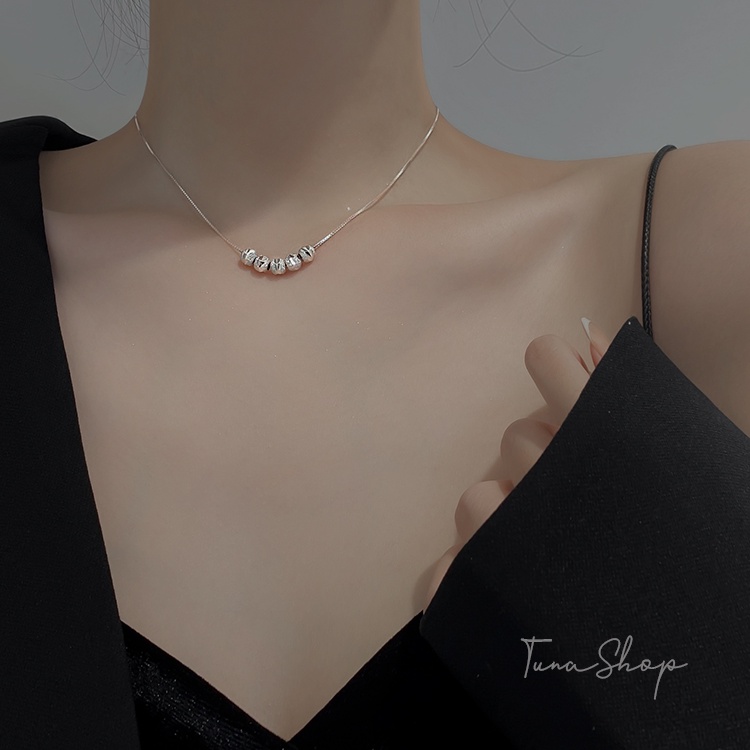 Dây chuyền Bạc nguyệt quế, Vòng cổ 5 bi Bạc cao cấp TUNASILVER 𝐂𝐚𝐦 𝐤𝐞̂́𝐭 𝐜𝐡𝐮𝐚̂̉𝐧 𝐁𝐚̣𝐜 _TUNASHOP SILVER