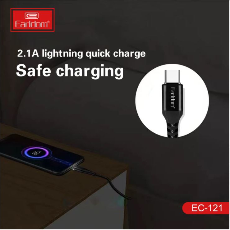 Dây Sạc Iphone Lightning Type C SamSung Chính Hãng  Earldom EC-121