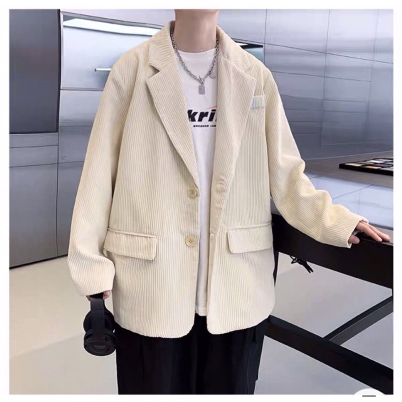 Áo Blazer nam form rộng vải nhung