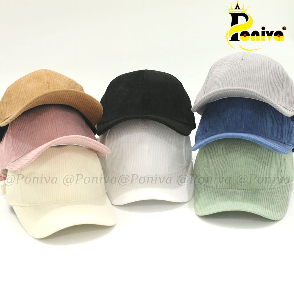 Mũ lưỡi trai ❤️ Nón kết trơn chất vải nhung tăm cao cấp nhiều màu form unisex phong cách Thời trang PONIVA siêu hot