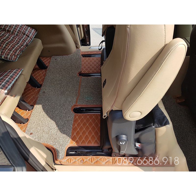 Thảm lót sàn ô tô 5D,6D Kia Carnival - Thảm sàn xe 7 chỗ - Thảm da + rối chống bẩn, Sạch sẽ - Sang Trọng
