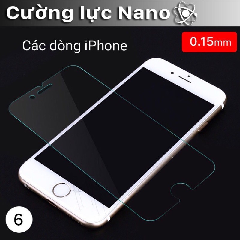 Miếng Dán Cường Lực Không Vỡ Dẻo Mõng Nano iPhone 12 Pro Max, 12 Mini, 11, Xs/X, Xr, 7/8 Plus, 6/6s, SE 2020