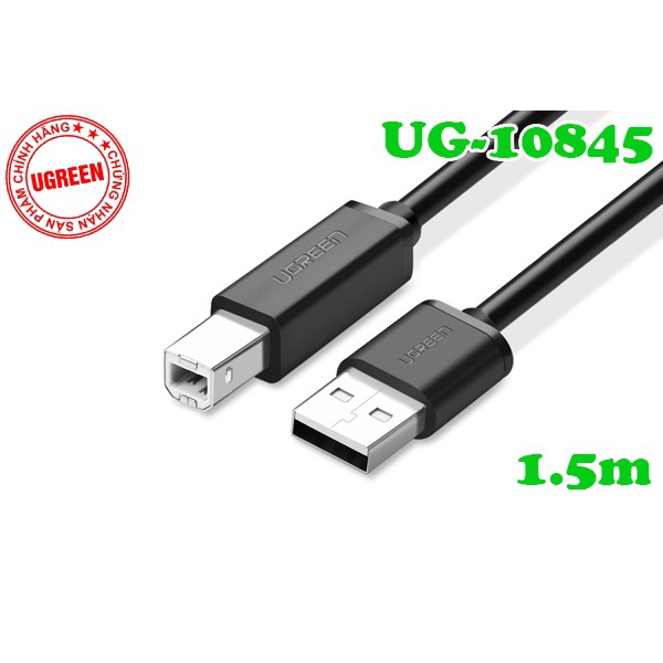 Cáp usb máy in 2.0 cao cấp Ugreen dài 1.5m 2m 3m 5m  10845  10327 10328  10329- Hàng chính hãng bảo hành 18 tháng