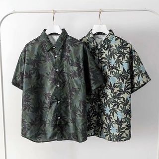 Áo in hoa, kiểu Hàn Quốc, trang phục cặp đôi, kích thước lỏng lẻo