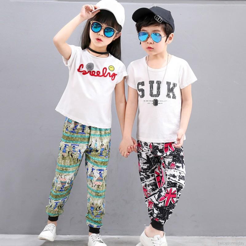 Quần dài cotton in cho bé