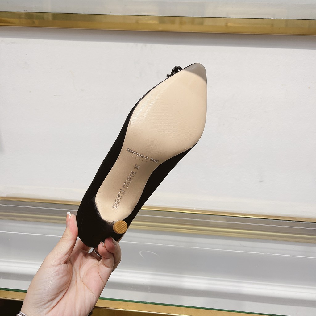 Giày cao gót Manolo 8cm hàng Quảng Châu fullbox túi giấy