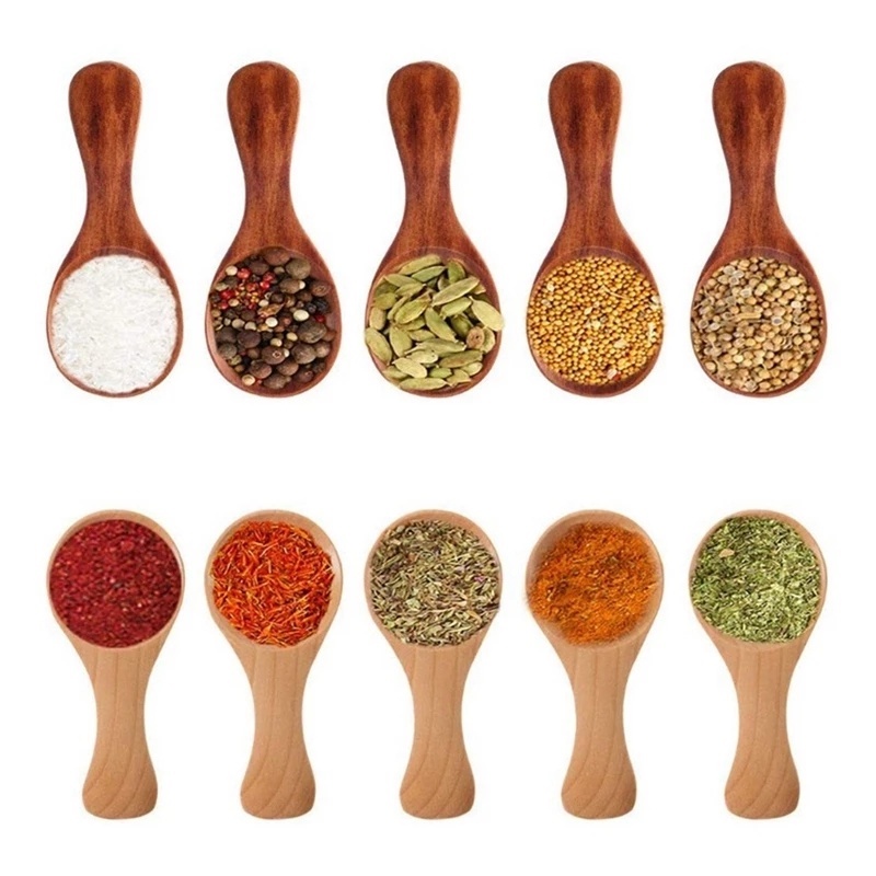 Muỗng gỗ nhỏ múc gia vị/pha trà/cà phê tiện dụng