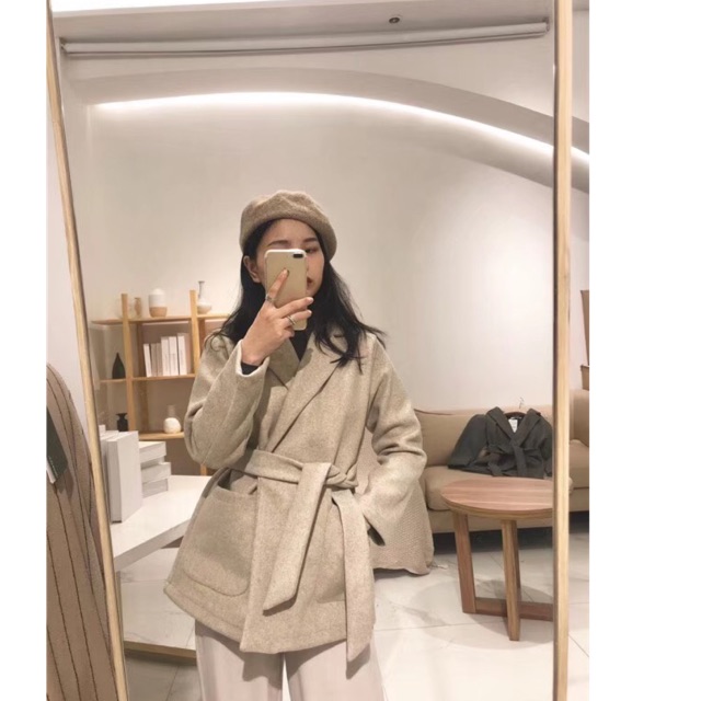 [Order] Áo khoác dạ Zara thắt belt