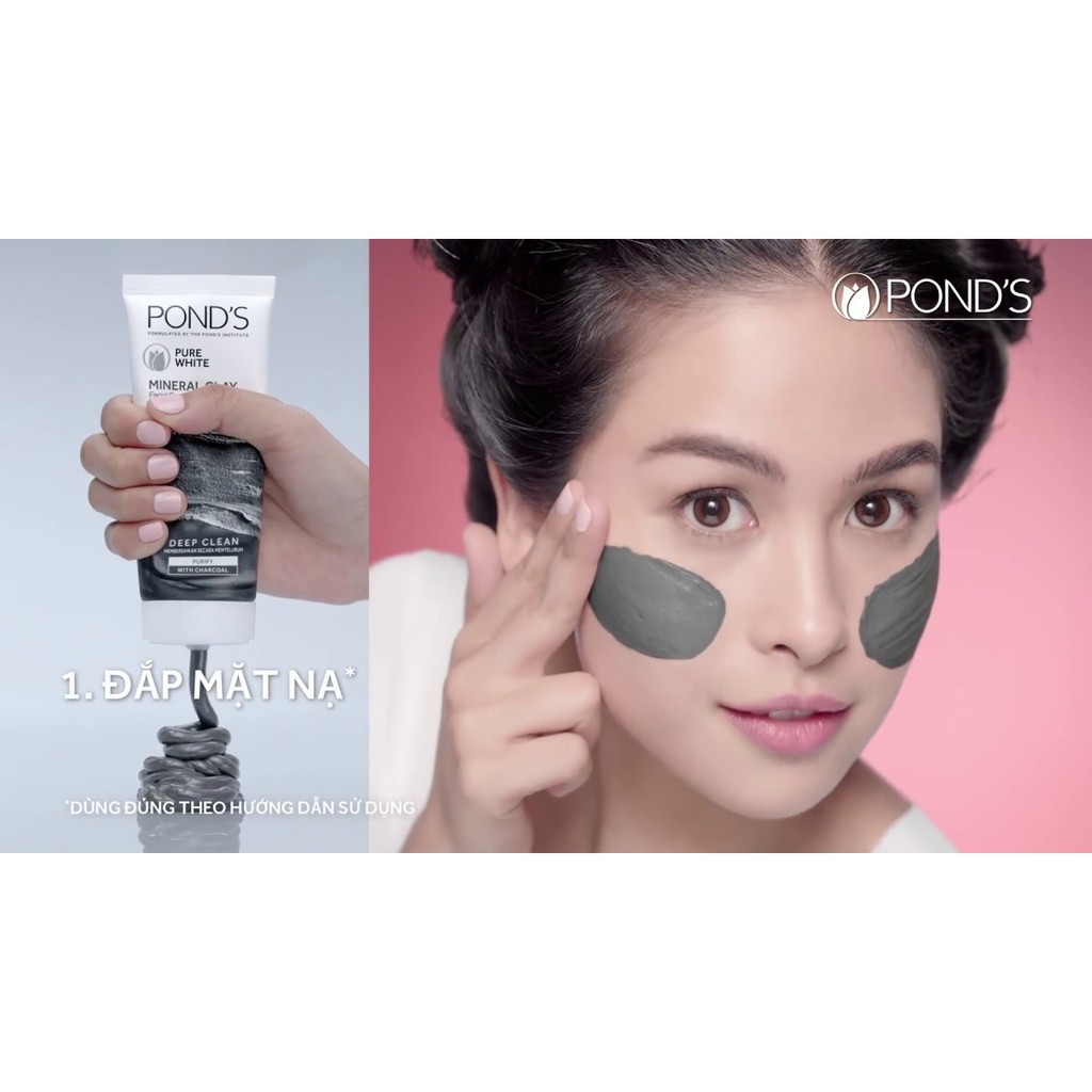 Sữa rửa mặt đất sét khoáng detox sạch sâu dạng hạt Pond's Pure white 90g | BigBuy360 - bigbuy360.vn