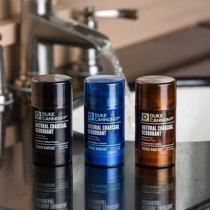 Lăn khử mùi nam Duke Cannon Aluminum-Free Deodorant 85g than hoạt tính tự nhiên, kháng khuẩn & khô thoáng cả ngày