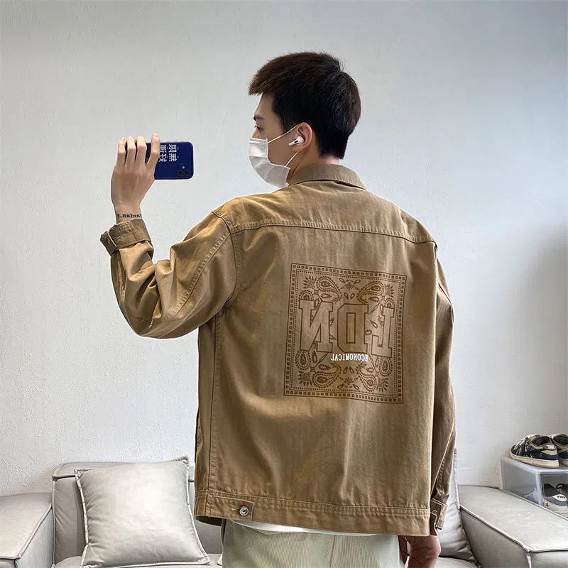 Áo Khoác Nam Dài Tay Cổ Bẻ Thời Trang Hàn