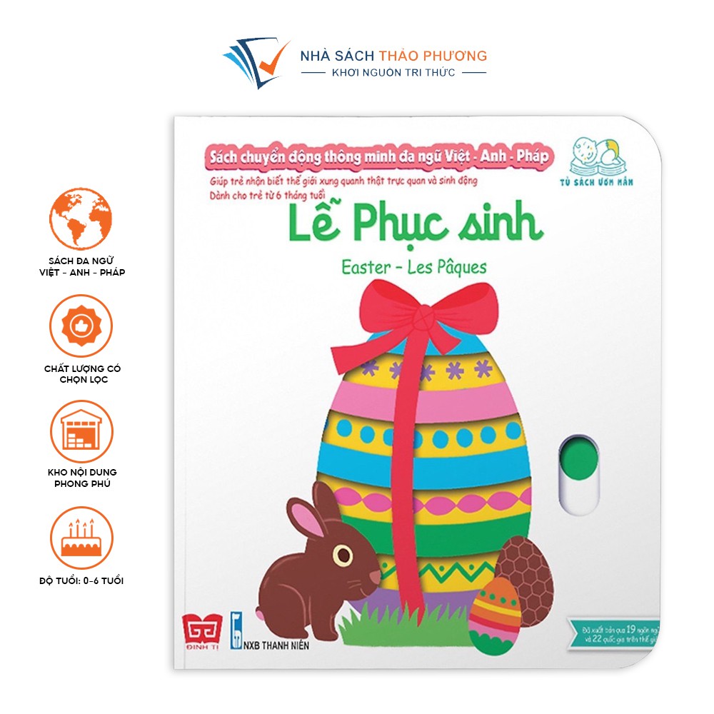 Sách - Chuyển động thông minh đa ngữ Việt - Anh - Pháp tương tác độc đáo nhiều chủ đề