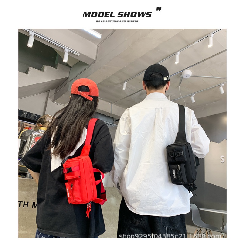 Túi Đeo Chéo Một Bên Ngực Nhỏ Phong Cách Đường Phố Nhật Bản Thời Trang Cho Nam