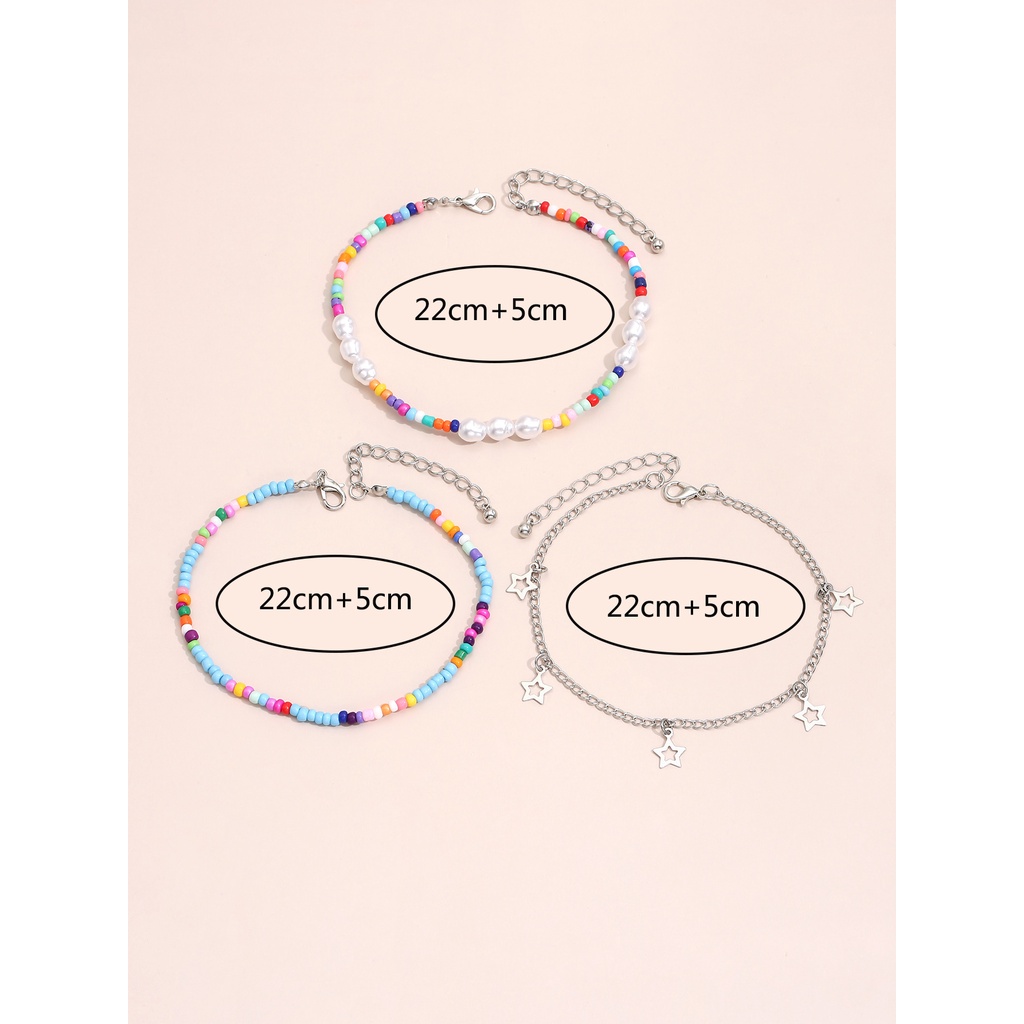 Bộ 3 Lắc Chân Hình Ngôi Sao Phong Cách Bohemian