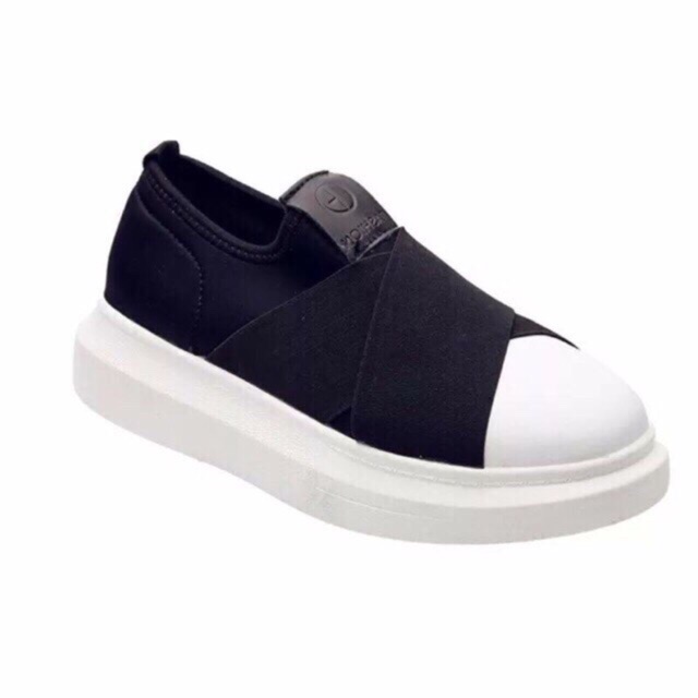 giày slipon quai chun chéo cao 3p êm chân mã 835