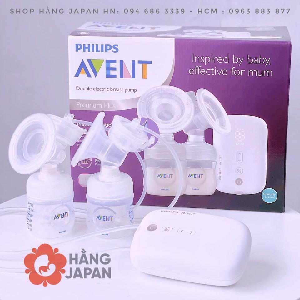 [ CHÍNH HÃNG]  Máy hút sữa Philips Avent E-Plus điện đôi SCF394/11 có tích Pin MẪU MỚI 2021