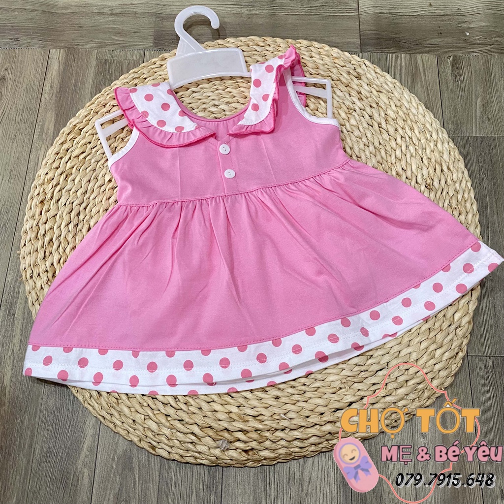 Set đầm thun kèm quần chip bé sơ sinh-10kg