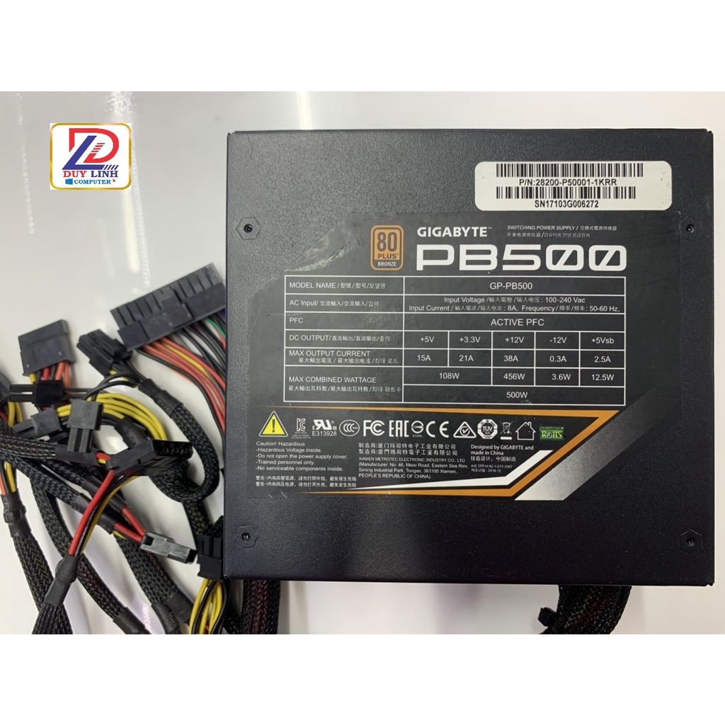 Nguồn công sức thực 500W,550W,600W ANDYSON và các loại dây dài CÓ 6 Pin 8 Pin cho vga VGA tặng kèm dây nguồn