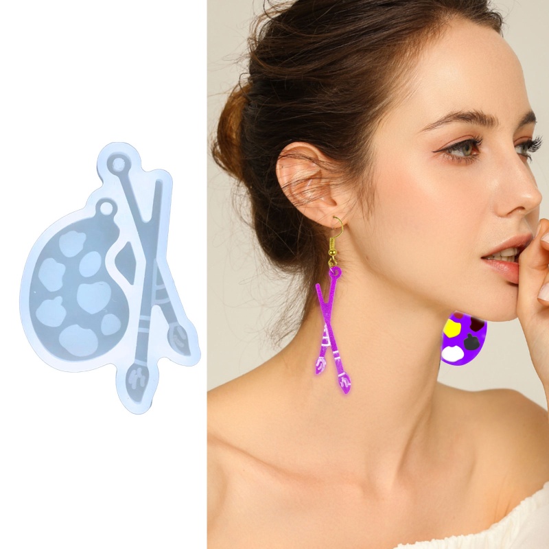 Khuôn Làm Bông Tai / Móc Khóa / Vòng cổ Bằng Nhựa Epoxy Độc Đáo Cho Nữ