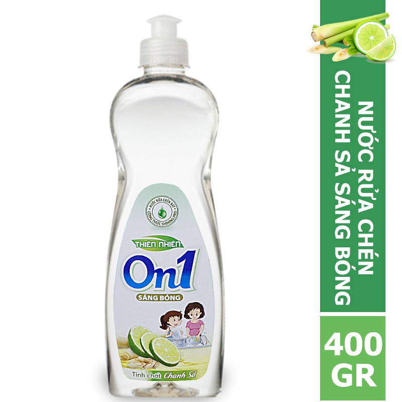 Nước rửa chén On1 dung tích 400g - Nhiều mùi hương - Sạch bóng vết dầu mỡ (Sản Phẩm Cao Cấp Của LIX)