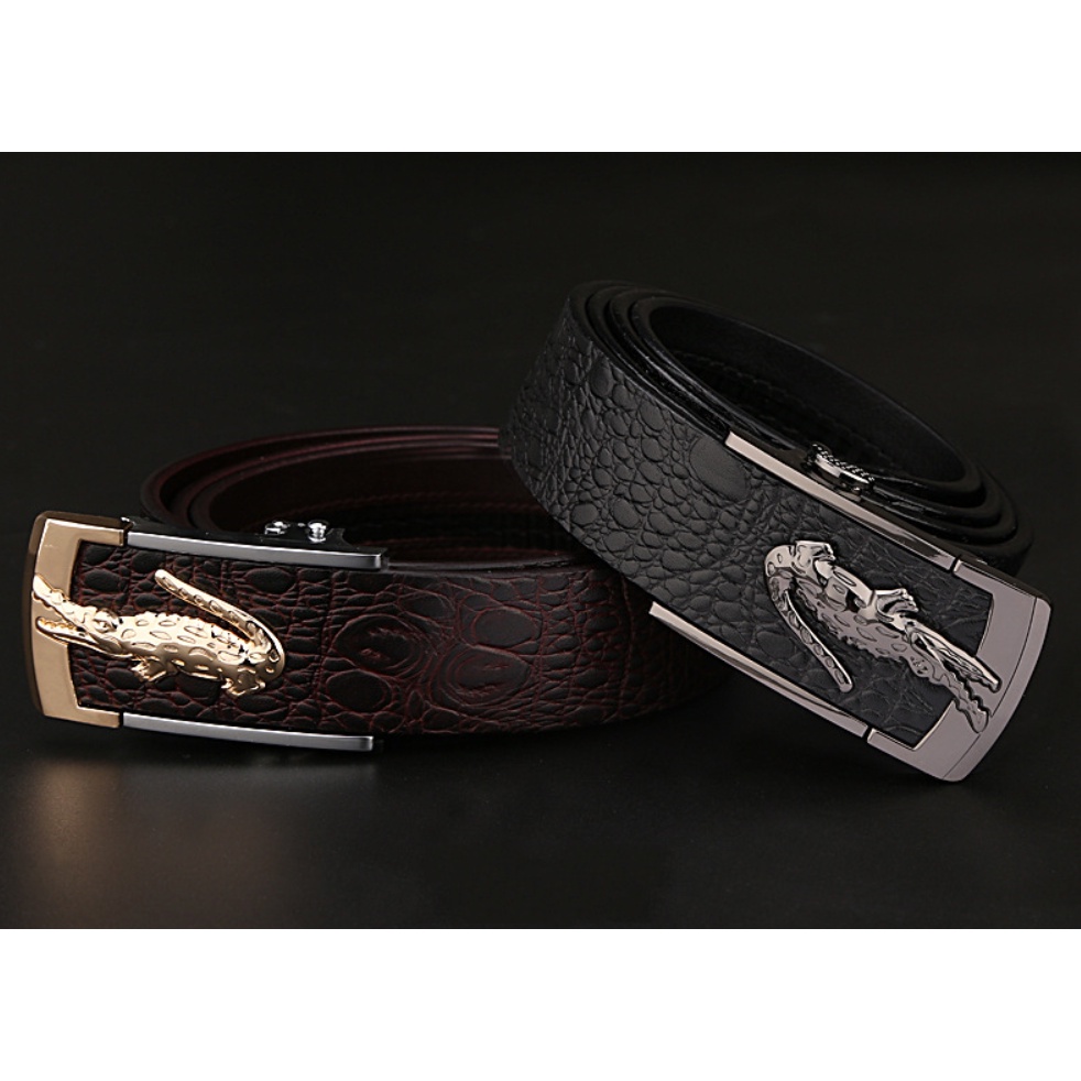 Thắt lưng nam da bò nguyên tấm mặt khóa tự động cao cấp phong cách mới