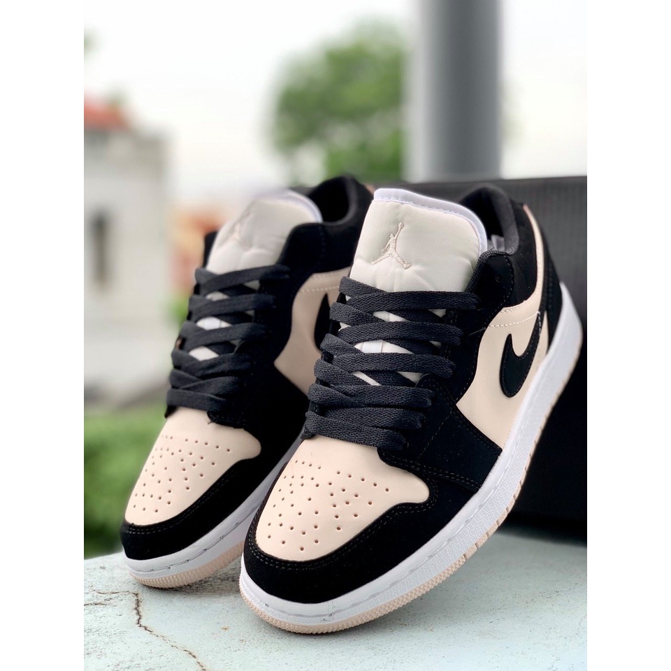 Giày 𝐉𝐨𝐫𝐝𝐚𝐧 1 hồng đen nữ, Giày thể thao JD 1 cổ thấp Black Guava Ice hồng đen bản đẹp full box bill