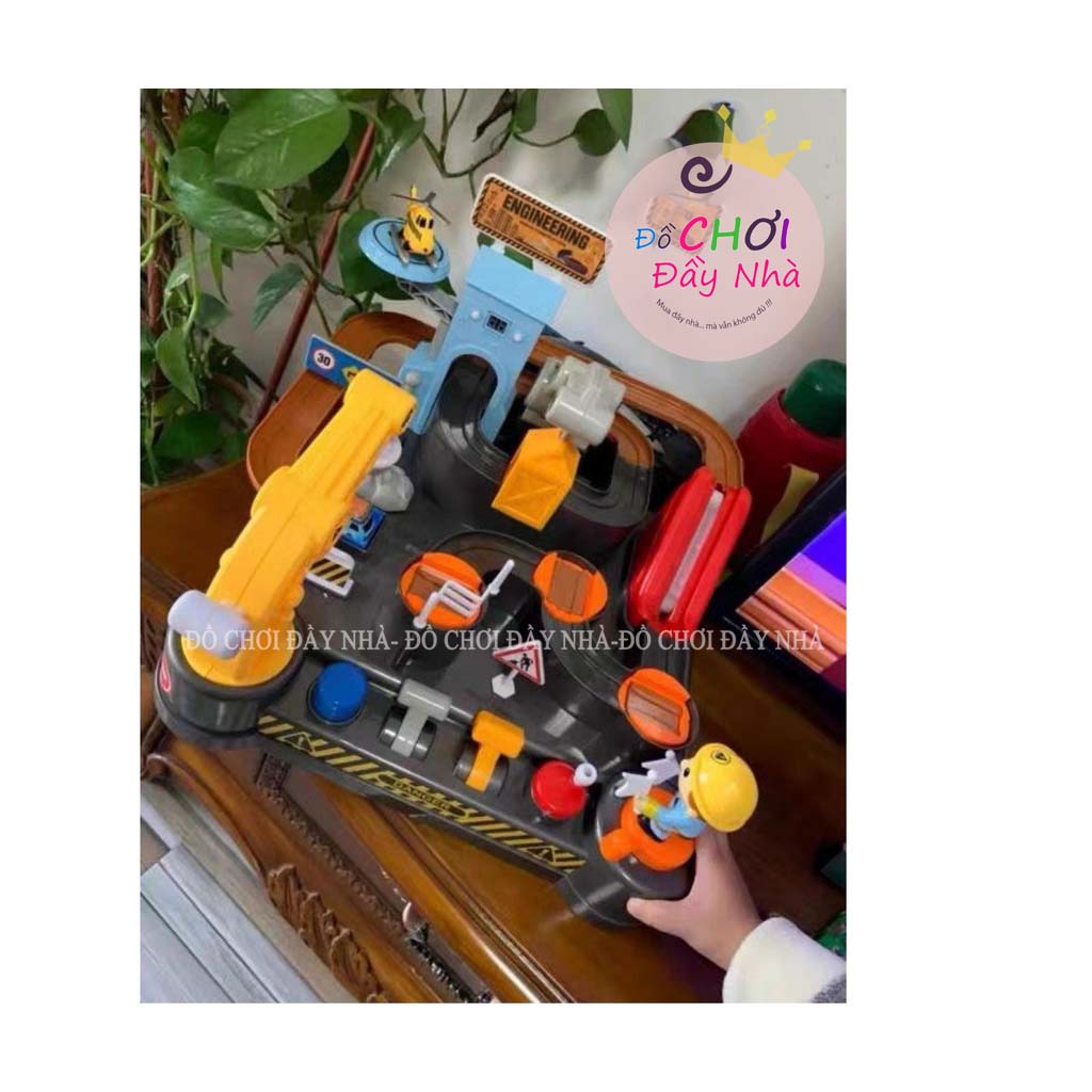 Đồ chơi điều khiển giao thông công trình, giáo dục STEM, phát triển trí não và hành động bằng tay- Đồ chơi đầy nhà