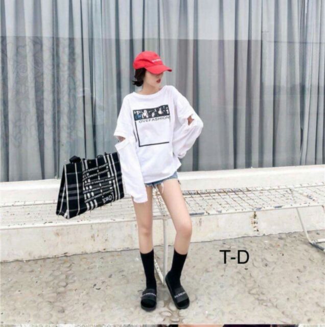Áo thụng rách tay OVER