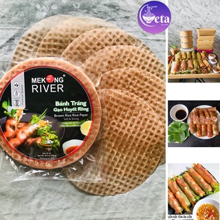 Bánh Tráng Gạo Lứt Huyết Rồng MeKong River 300g, gạo lức thơm dẻo - eatclean, thực dưỡng, giảm cân