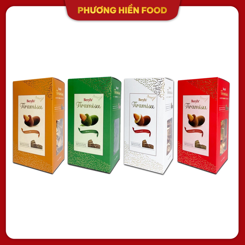 Socola Malaysia BERYL’S Tiramisu hạnh nhân hộp 180g các vị