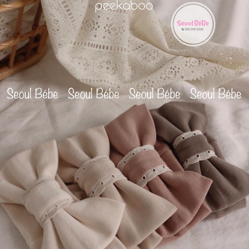Turban nơ bộ Petit Peekaboo thu đông 2022 cho bé