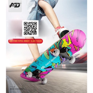 Tặng phụ kiện - Ván trượt người lớn chính hãng AD WITESS 3 lựa chọn kiểu bánh xe wheels cao cấp