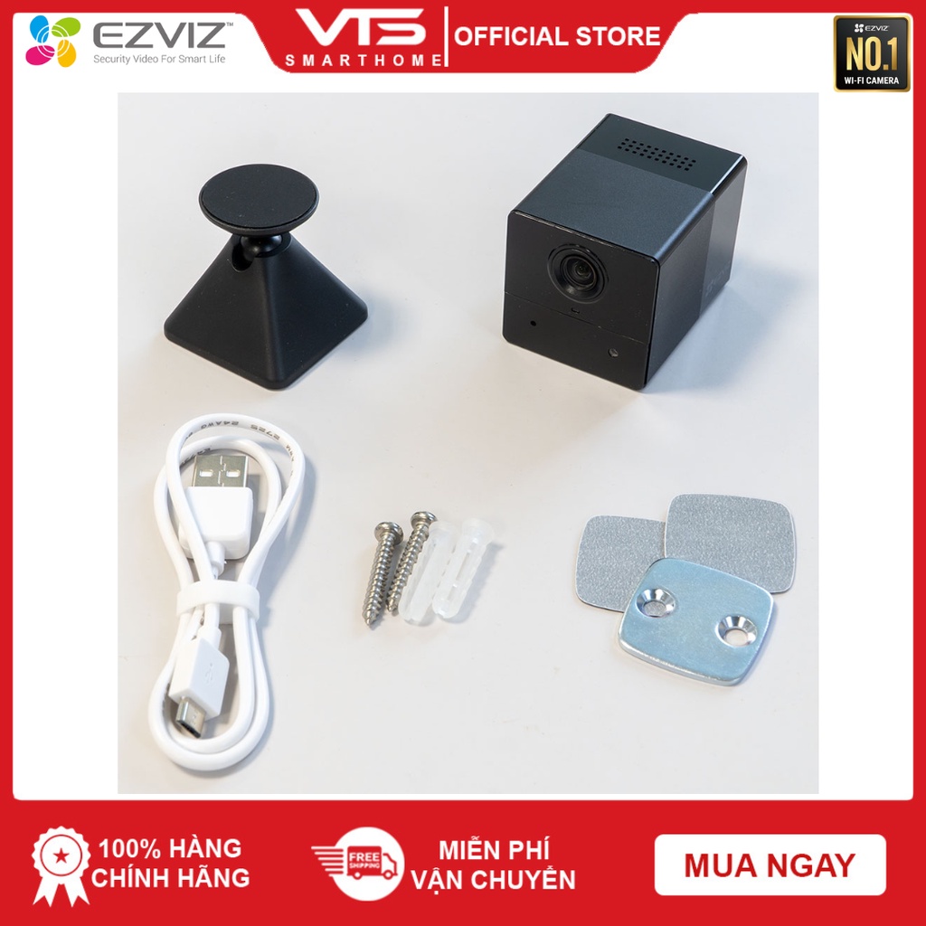[FREESHIP Camera Wifi EZVIZ BC2 2MP Không Dây, Full HD 1080P, Pin Sạc 2000 mAh, Đàm Thoại 2 Chiều, Mẫu Mới CB2 Type C