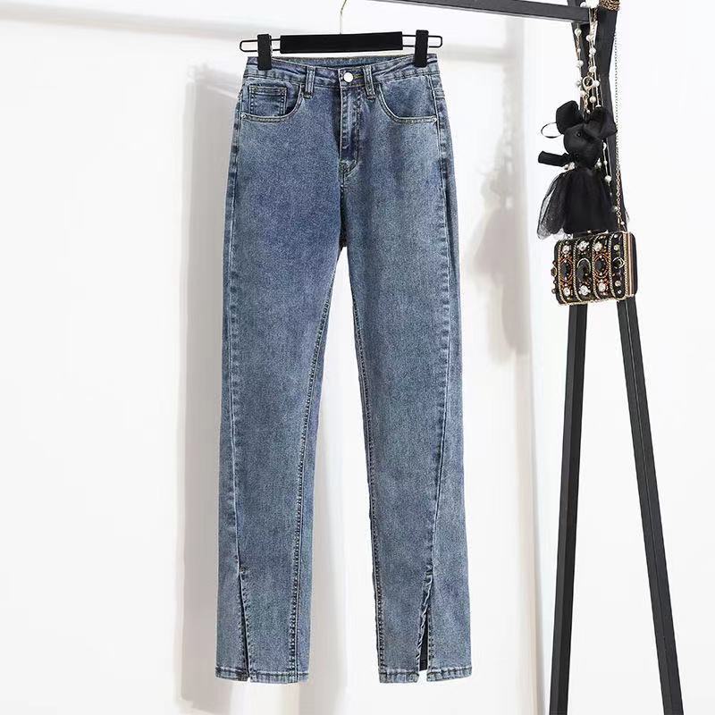 Quần Jeans Lưng Cao Ống Rộng Cổ Điển Thời Trang Cho Nữ