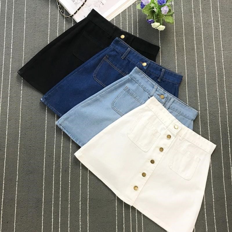 Chân Váy Bò Ulzzang , chân váy jeans chữ A