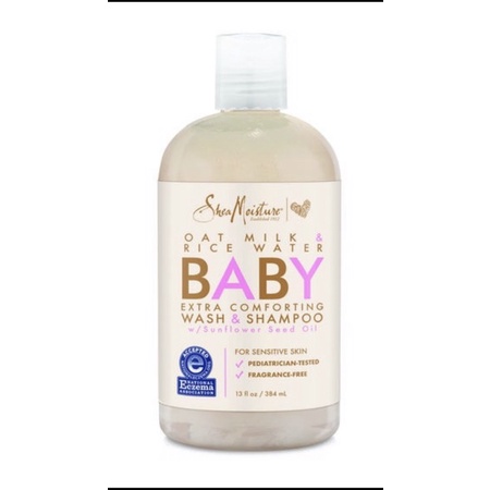 [No Box] SheaMoisture Baby Sữa Yến mạch & Nước gạo Shea Moisture ( Tắm & Gội) Hàng Mỹ . Dành cho em bé . tắm gội cho bé