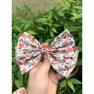 [Handmade] Kẹp nơ cột tóc Scrunchies hoa nhí
