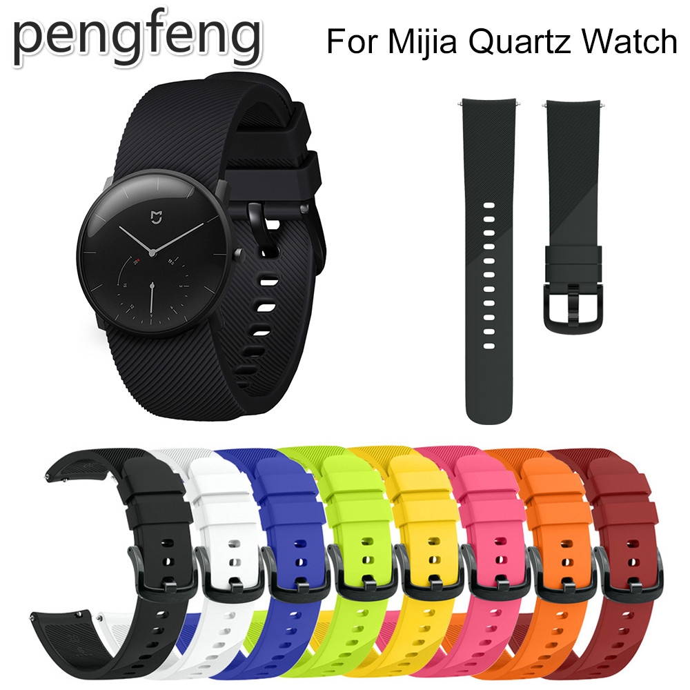 Dây đeo bằng silicon mềm 20mm cho Xiaomi Mijia