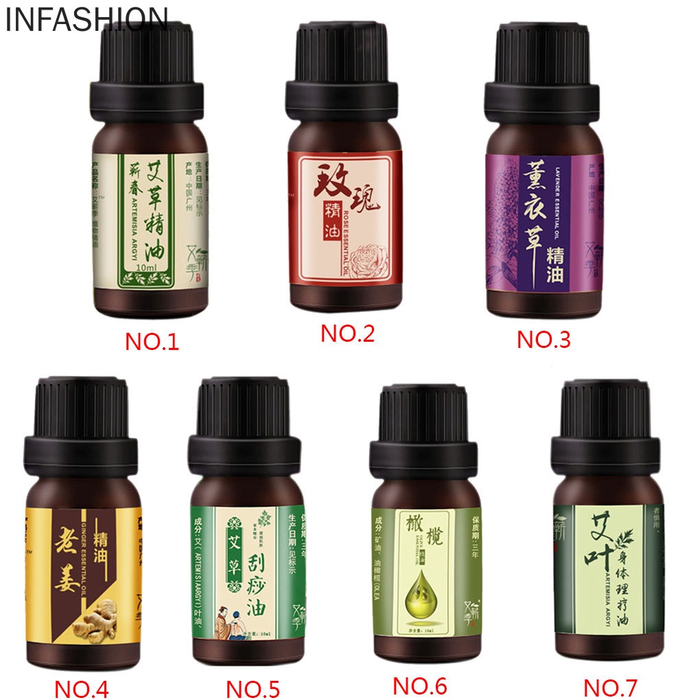 [Hàng mới về] Tinh dầu mát xa thư giãn cơ thể từ ô liu/ gừng/ hoa hồng/ hoa oải hương chất lượng cao