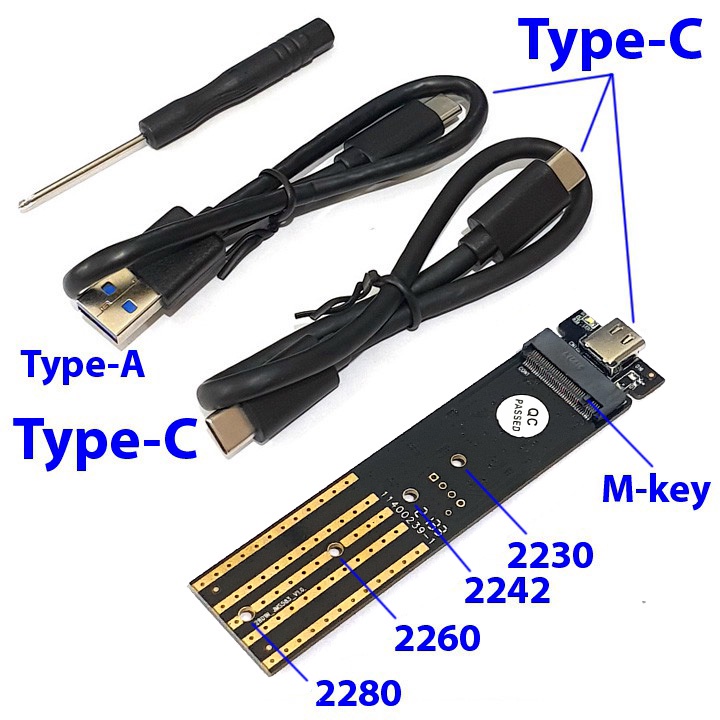 Box SSD M.2 PCIe NVMe USB-C 3.1 Blueendless 2802N BS-M280N - BX02