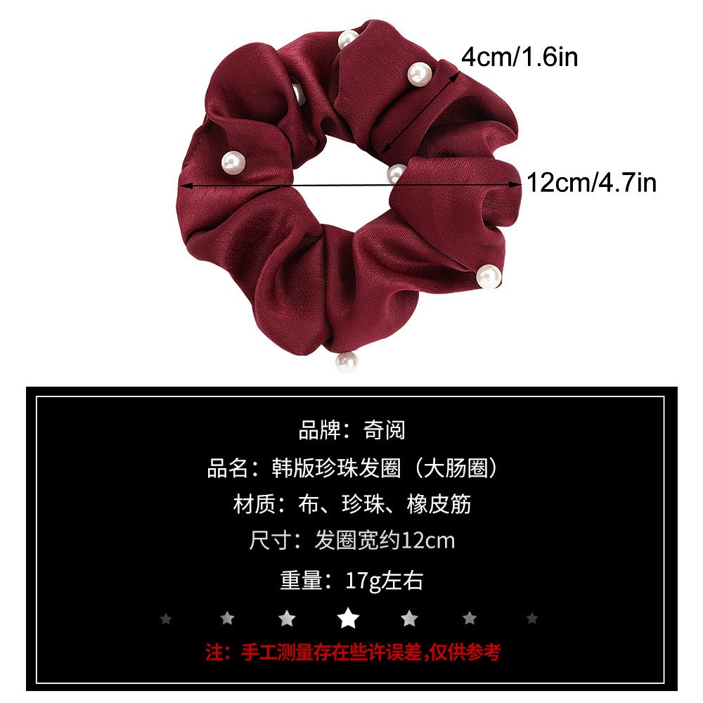 Dây cột tóc đính hạt ngọc trai đơn giản C98