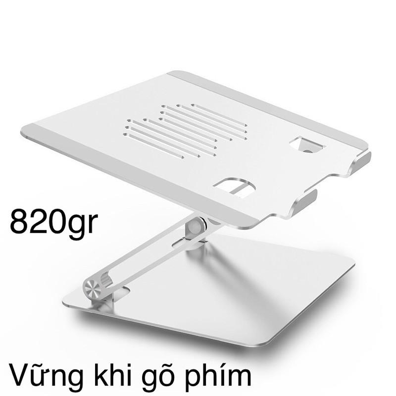 Giá đỡ laptop nhôm nguyên khối cho Macbook, máy tinh bảng iPad, có thể gấp gọn và hỗ trợ tản nhiệt Z1